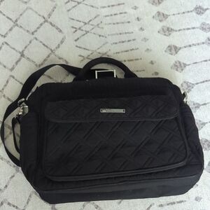 Vera Bradley Black Diaper Bag With Shoulder And Hand Strap Adjustable.